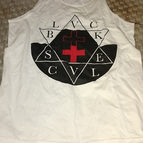 NWOT MD MADE IN USA BLACK SCALE BLVCK SCVLE Double Cross Tank - Picture 3 of 4